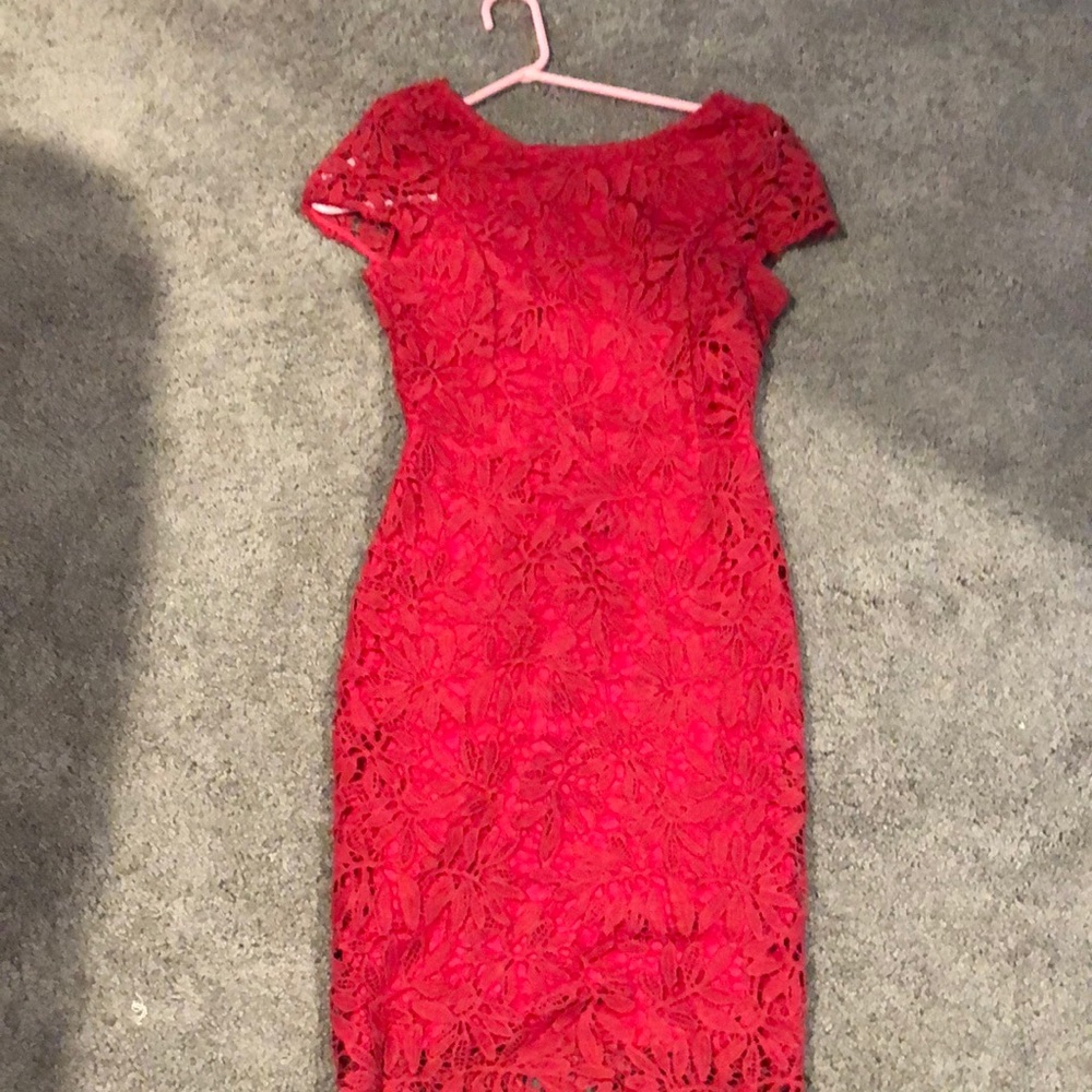 Pink laced dress